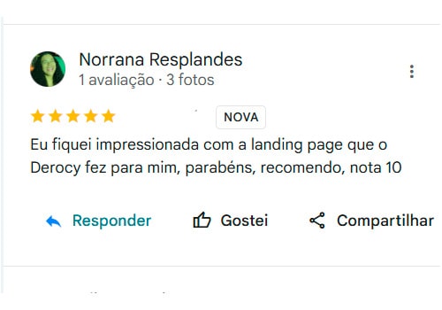 Avaliação do cliente debora